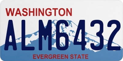 WA license plate ALM6432