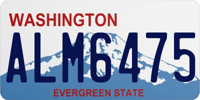 WA license plate ALM6475