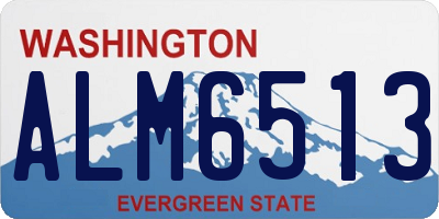 WA license plate ALM6513
