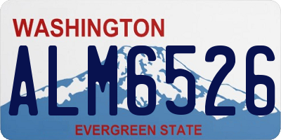 WA license plate ALM6526