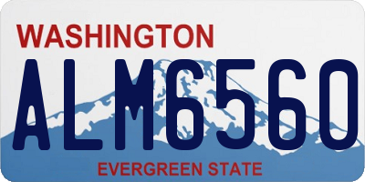 WA license plate ALM6560