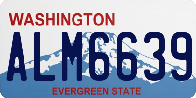 WA license plate ALM6639