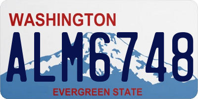 WA license plate ALM6748
