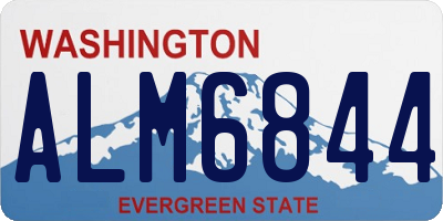 WA license plate ALM6844