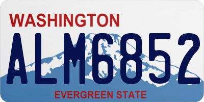 WA license plate ALM6852