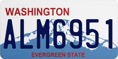 WA license plate ALM6951