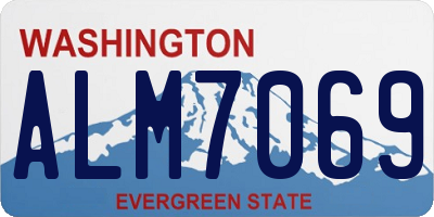 WA license plate ALM7069