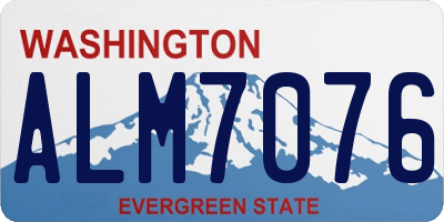 WA license plate ALM7076