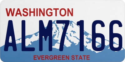 WA license plate ALM7166