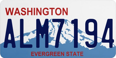 WA license plate ALM7194