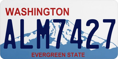 WA license plate ALM7427