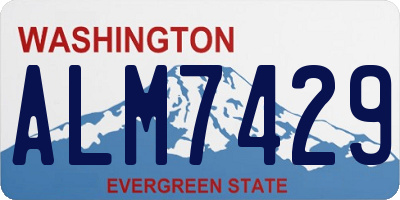 WA license plate ALM7429
