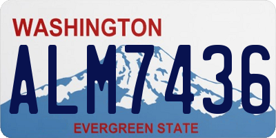 WA license plate ALM7436