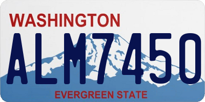 WA license plate ALM7450