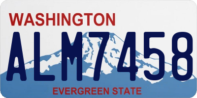 WA license plate ALM7458