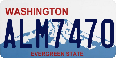 WA license plate ALM7470