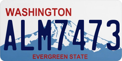 WA license plate ALM7473