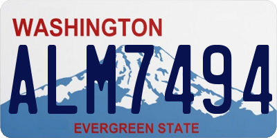 WA license plate ALM7494
