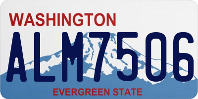 WA license plate ALM7506