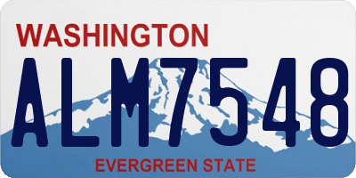 WA license plate ALM7548