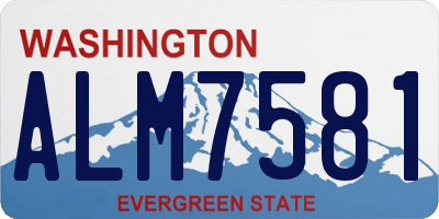 WA license plate ALM7581