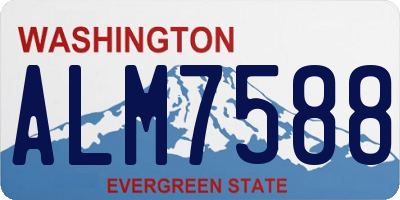 WA license plate ALM7588