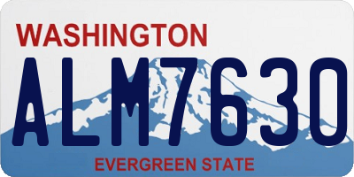 WA license plate ALM7630