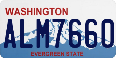 WA license plate ALM7660