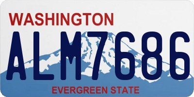 WA license plate ALM7686