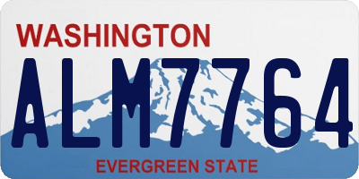 WA license plate ALM7764