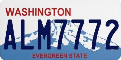 WA license plate ALM7772