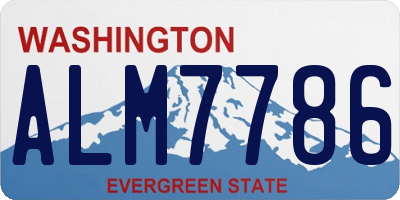 WA license plate ALM7786