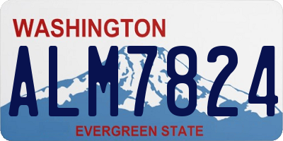 WA license plate ALM7824
