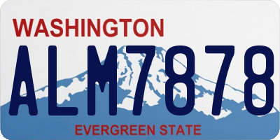WA license plate ALM7878