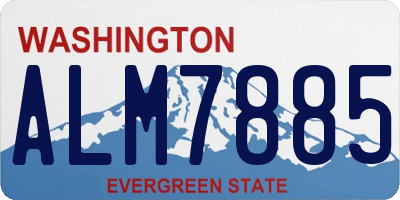 WA license plate ALM7885