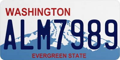 WA license plate ALM7989