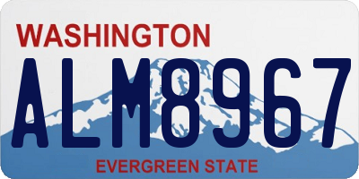 WA license plate ALM8967