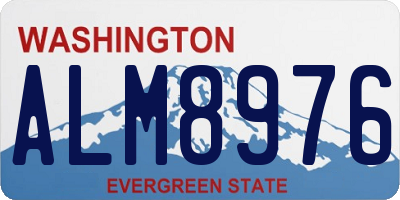 WA license plate ALM8976