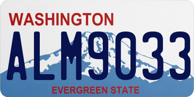 WA license plate ALM9033