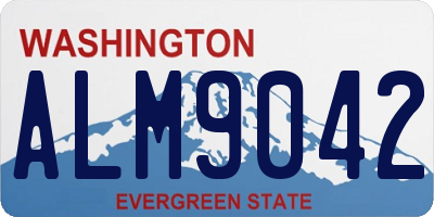 WA license plate ALM9042