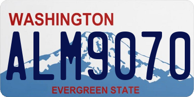 WA license plate ALM9070