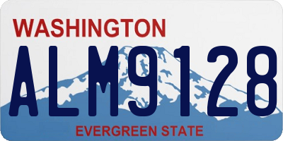 WA license plate ALM9128
