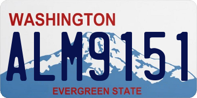 WA license plate ALM9151