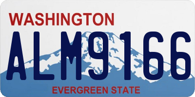 WA license plate ALM9166