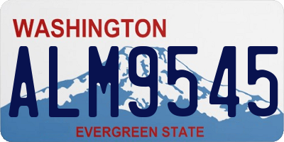 WA license plate ALM9545