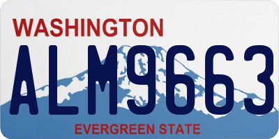 WA license plate ALM9663