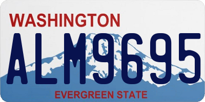 WA license plate ALM9695