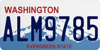 WA license plate ALM9785