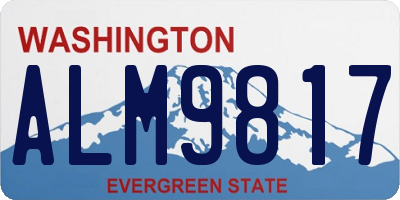 WA license plate ALM9817