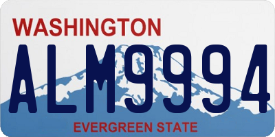 WA license plate ALM9994